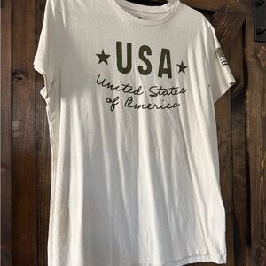 Under Armour Cream Logo T-Shirt